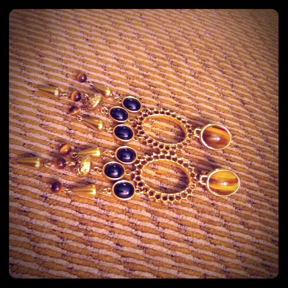 Long dangling earrings